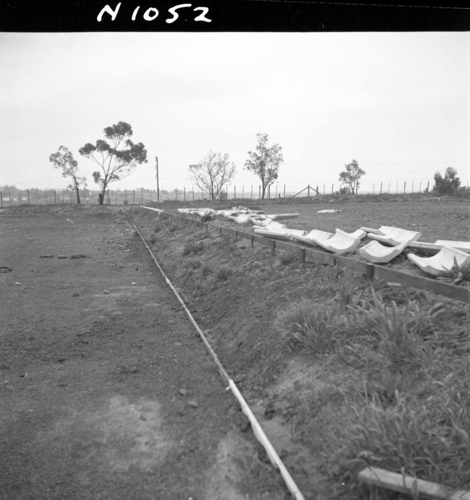 N1052 Image showing construction of the Womens Athletic Ground in Royal Park