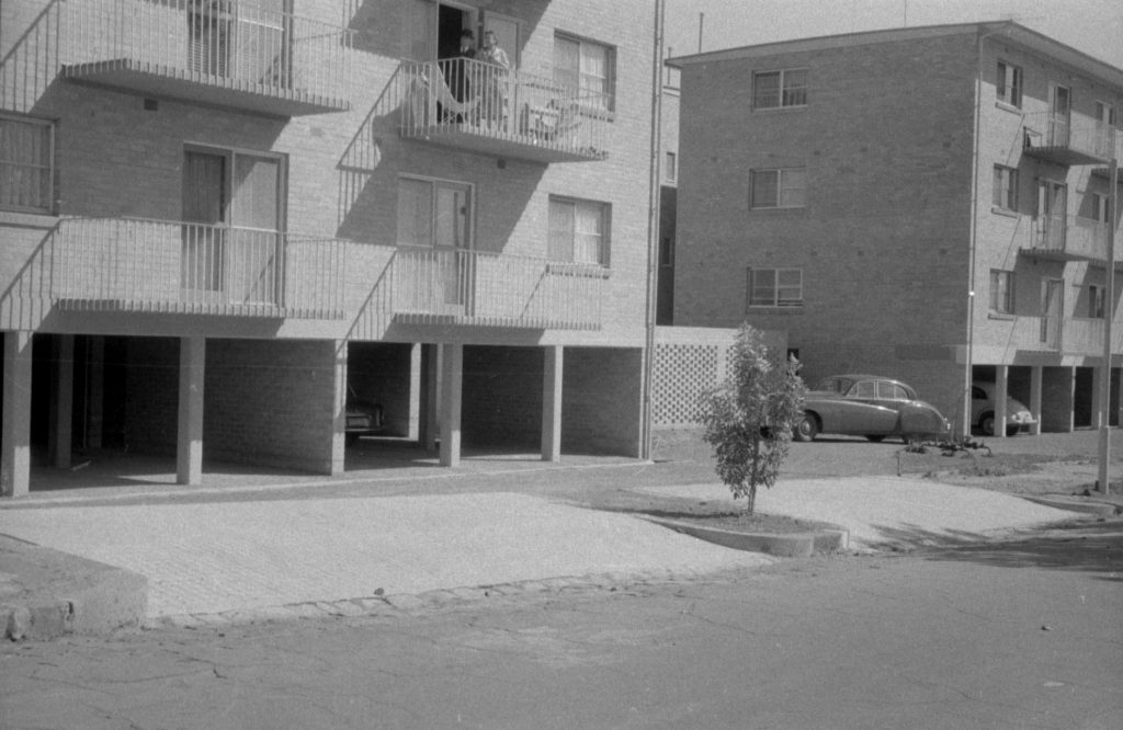 N933 Image showing crossings to a block of flats on O’Shannassy Street in North Melbourne