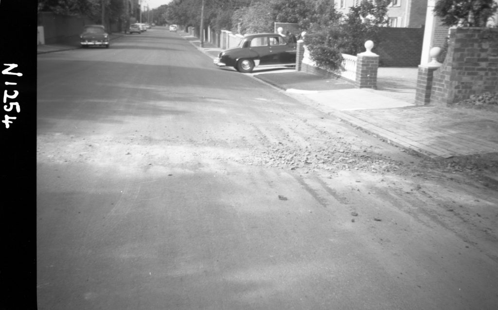 N1254 Image showing a road opening on Walsh Street, South Yarra