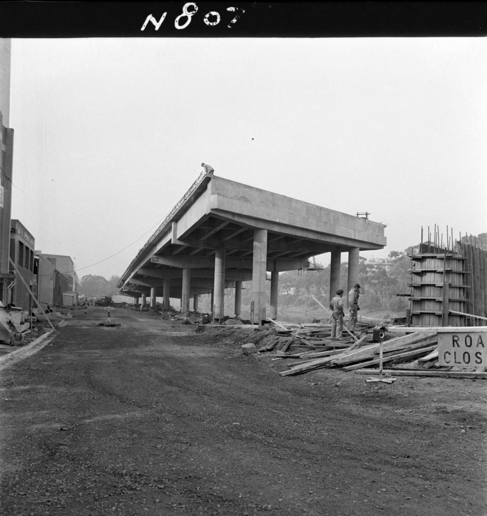 N807 Image showing construction of the Morshead overpass