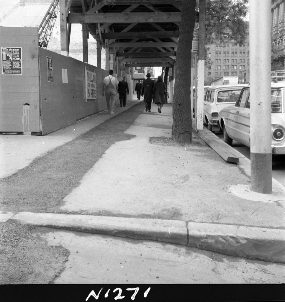 N1271 Image of hoardings on the north side of Collins Street