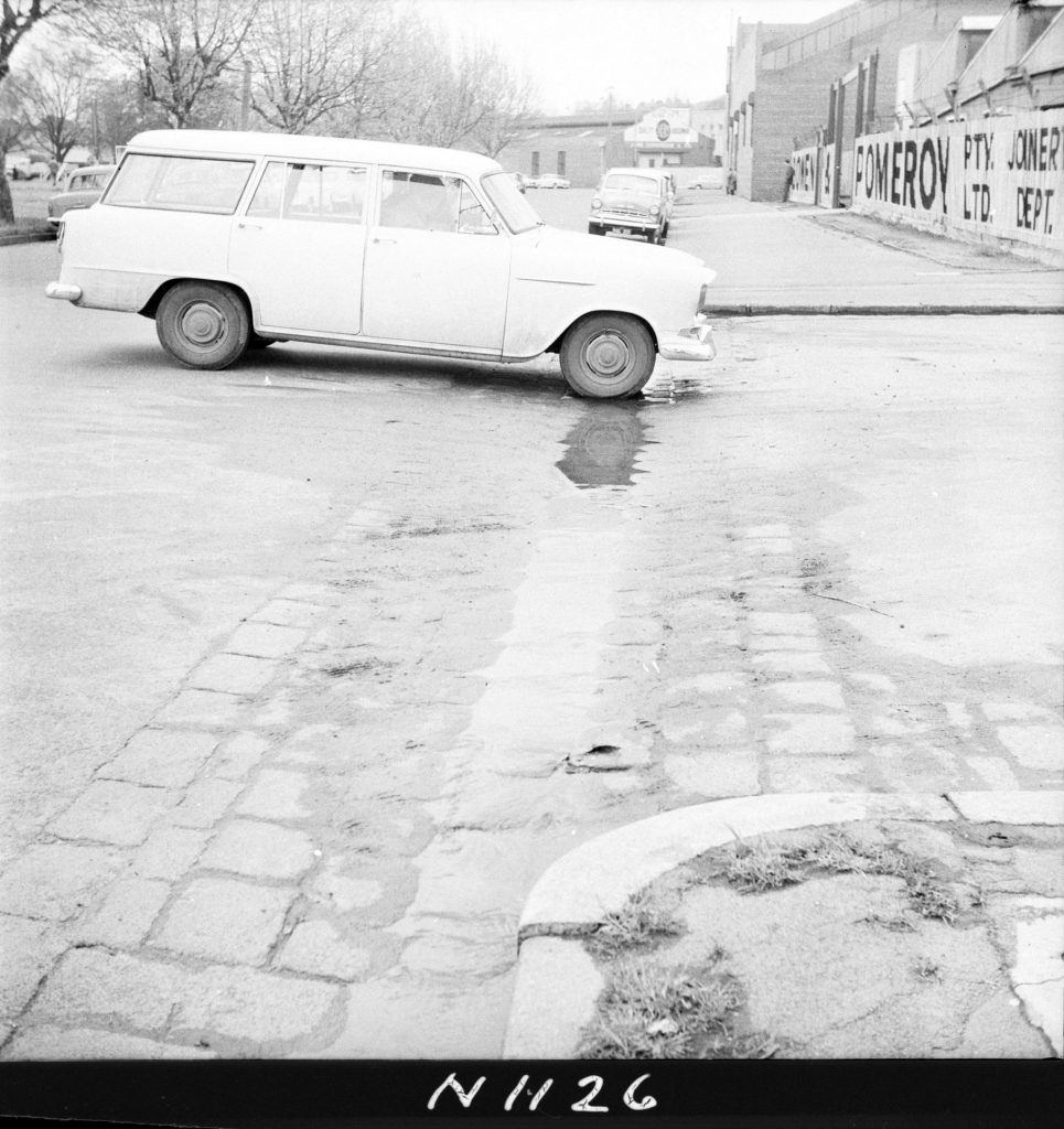 N1126 Image showing a dished crossing on Macaulay Road, in North Melbourne