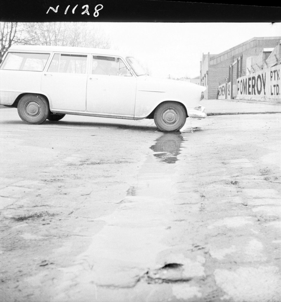 N1128 Image showing a dished crossing on Macaulay Road, in North Melbourne