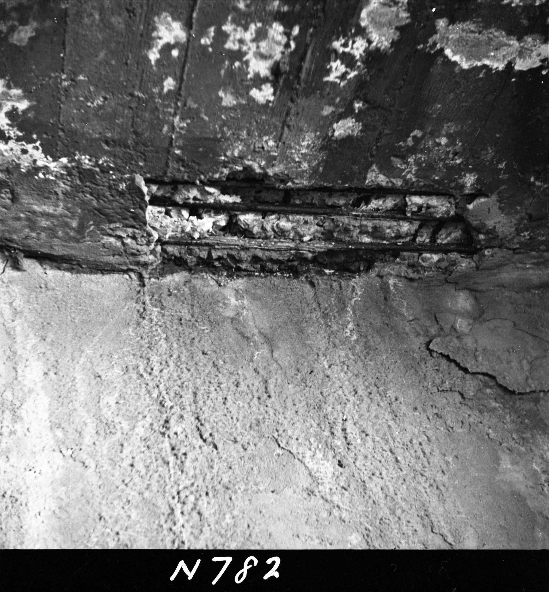 N782 Image showing reinforced concrete on the underside of Mount ...