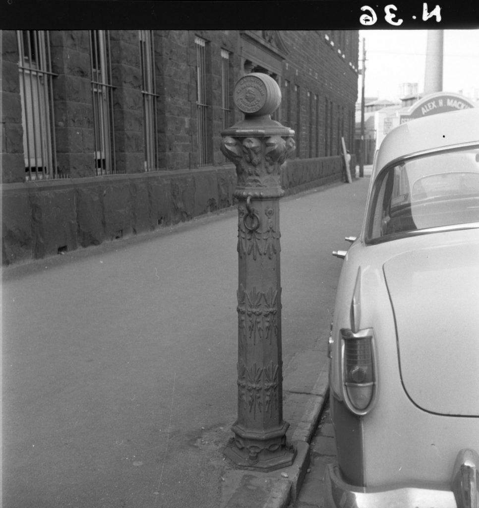 N36 Image of a hitching post outside Carlton Brewery