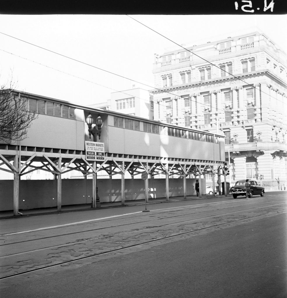 N51 Image showing hoardings around the Western Market