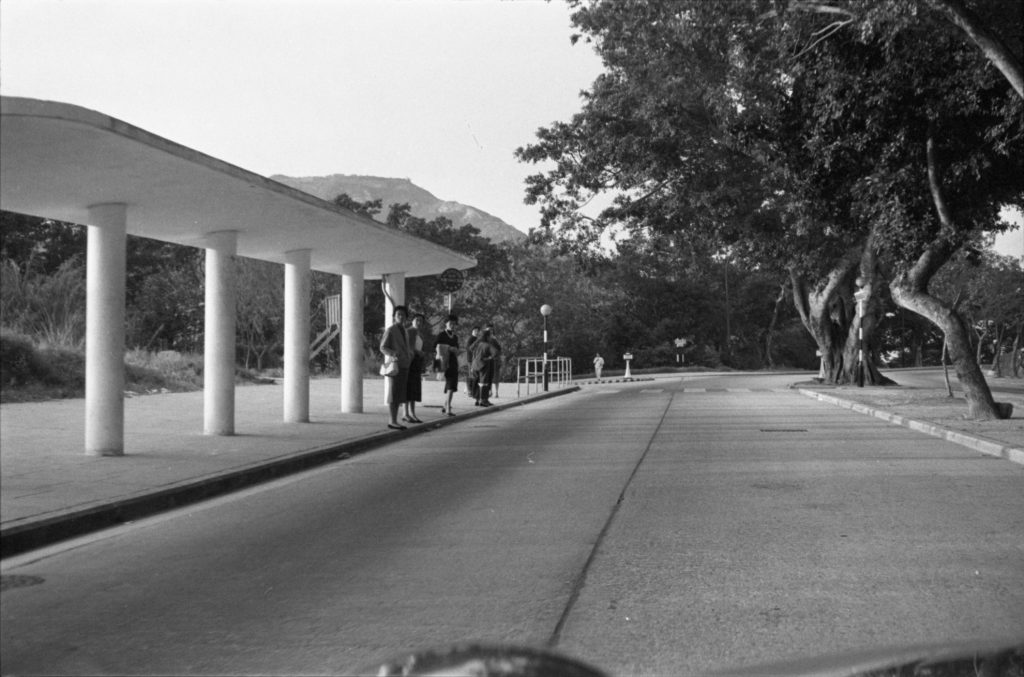 35A-26b Image of a bus stop in Hong Kong