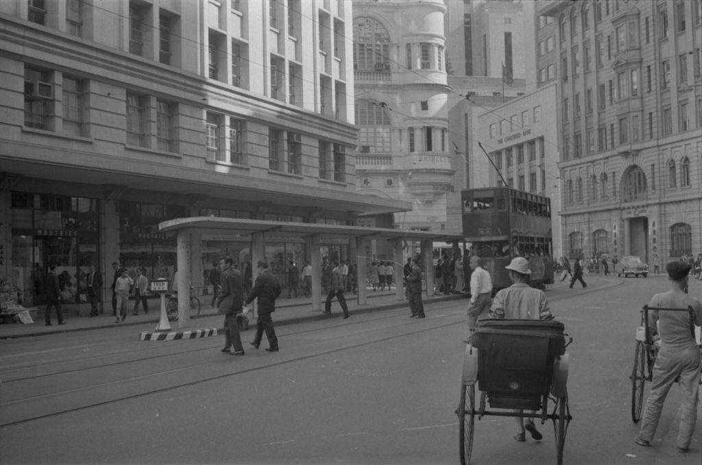 35A-27d Image of a tram stop in Hong Kong