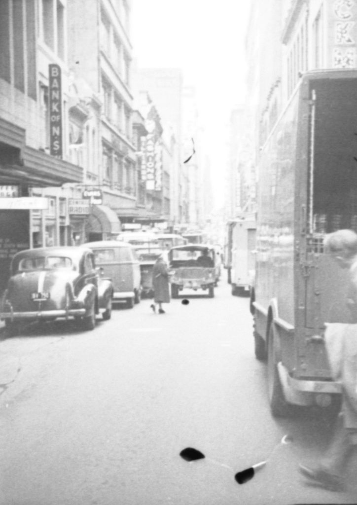 35A-29h Image of cars and pedestrians (possibly on Collins Street)