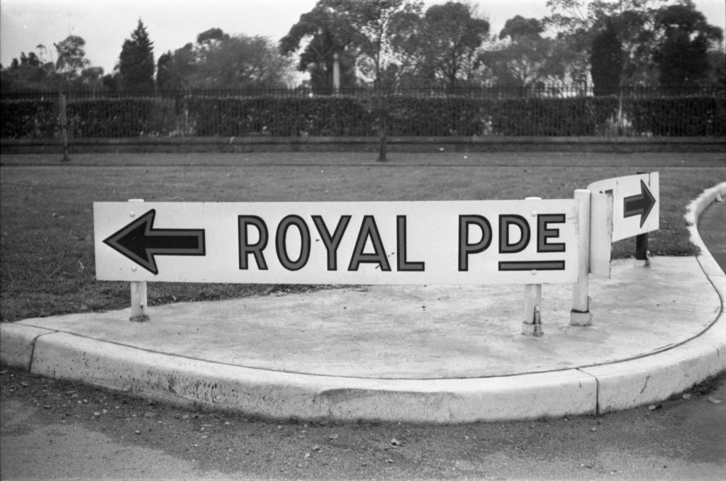 35A-32b Image of a sign for Royal Parade