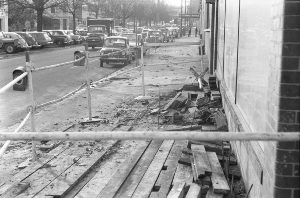 35A-55d Image showing footpath works, Exhibition Street facing north, possibly by the Postmaster-General’s department