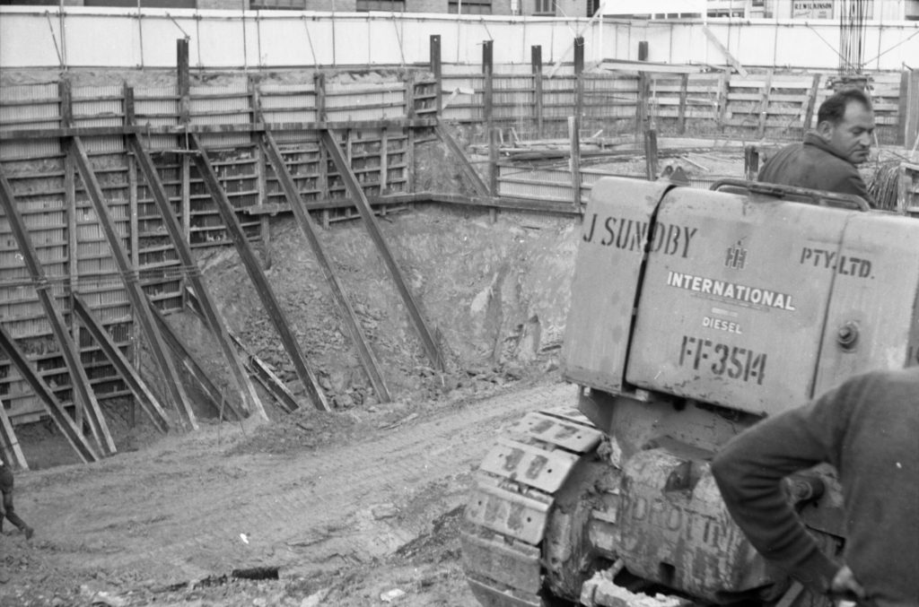 35A-68d Image showing construction of a car park on Little Collins Street