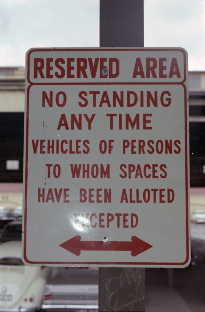 35B-3b Image of a sign for a reserved parking area