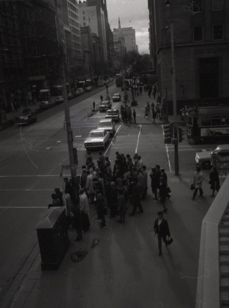 35B-14e Image of pedestrians crossing at Elizabeth Street and Collins Street