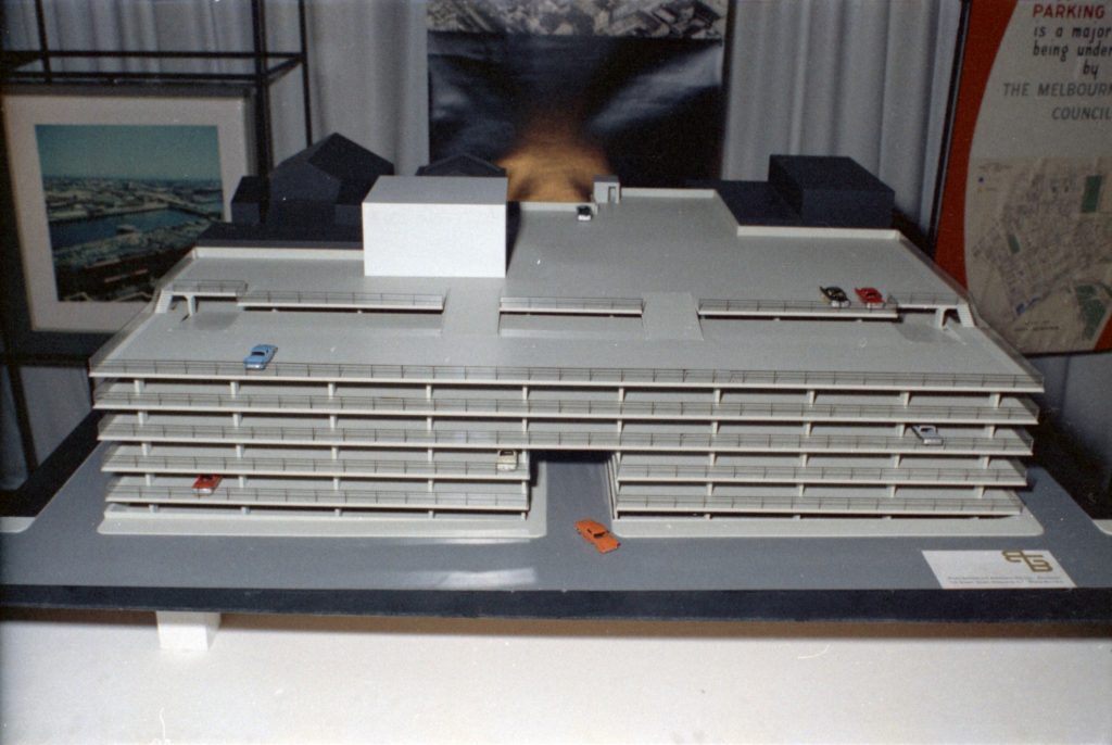 35B-40i Image of a model for a proposed parking station on Little Collins Street