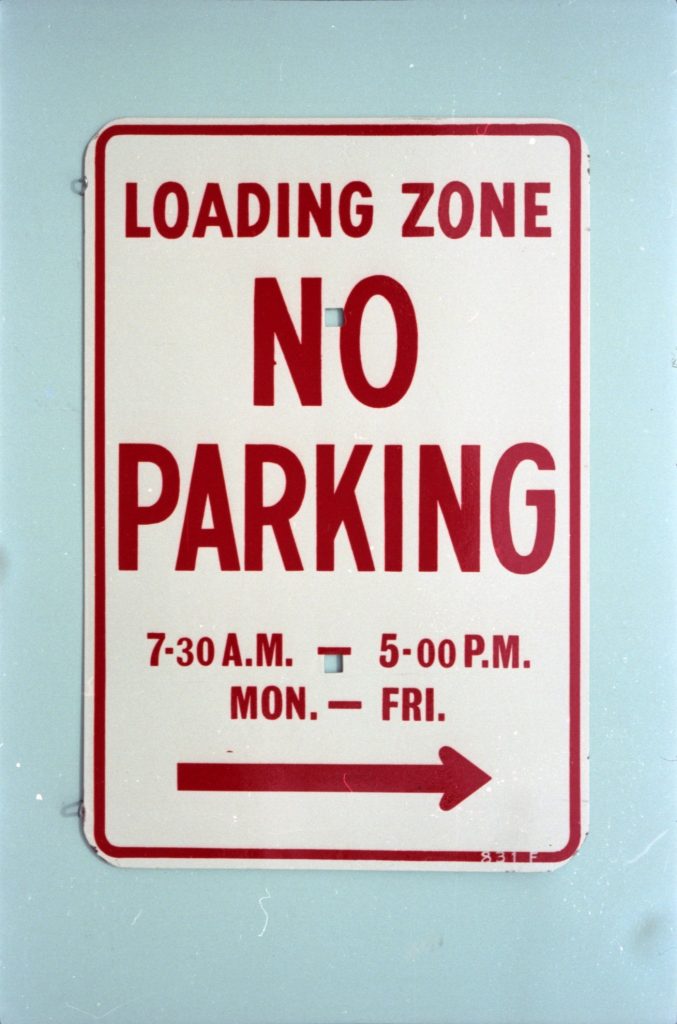 35B-49b Image of a sign for a loading zone