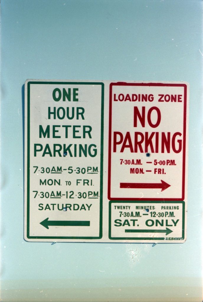 35B-57d Image of a parking sign