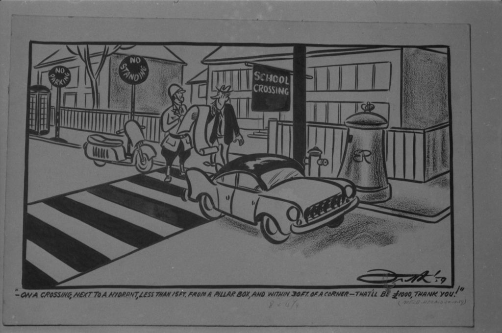 35B-61a Image of a traffic cartoon from The Herald Sun newspaper (formerly ‘The Herald’)