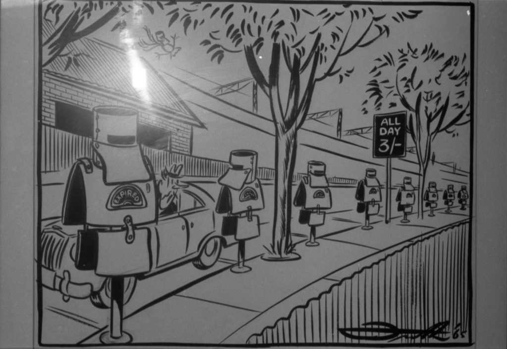 35B-61e Image of a traffic cartoon from The Herald Sun newspaper (formerly ‘The Herald’)