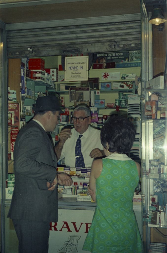 35B-62a Image of a tobacco stand, possibly in Campbell Arcade