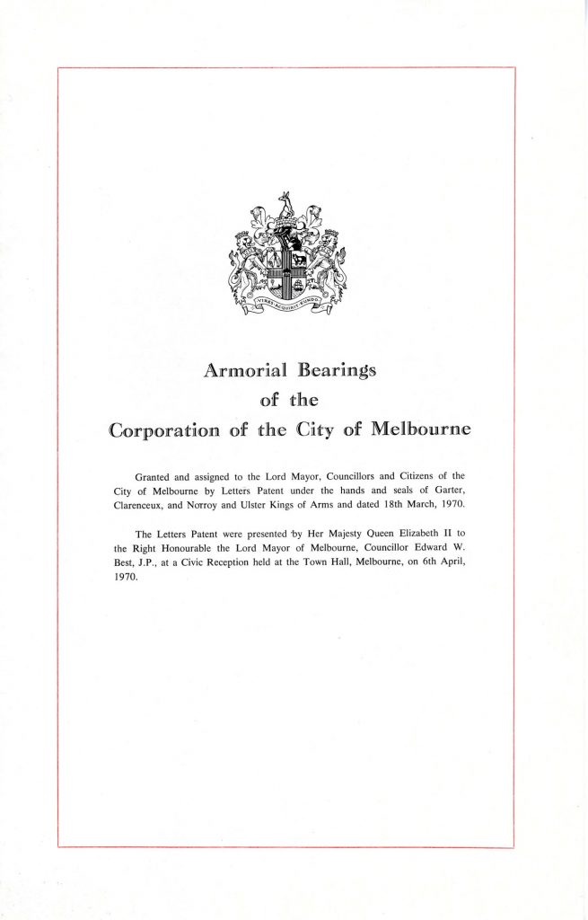 Armorial Bearings of the Corporation of the City of Melbourne image 1723045-3