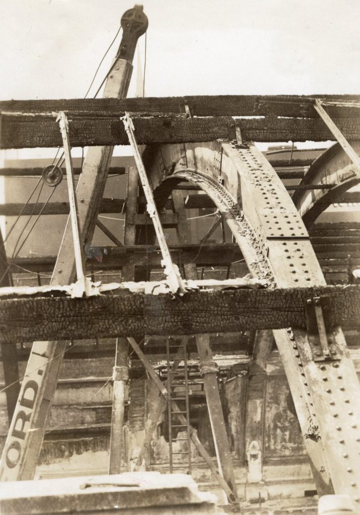 Image showing fire damage to Melbourne Town Hall