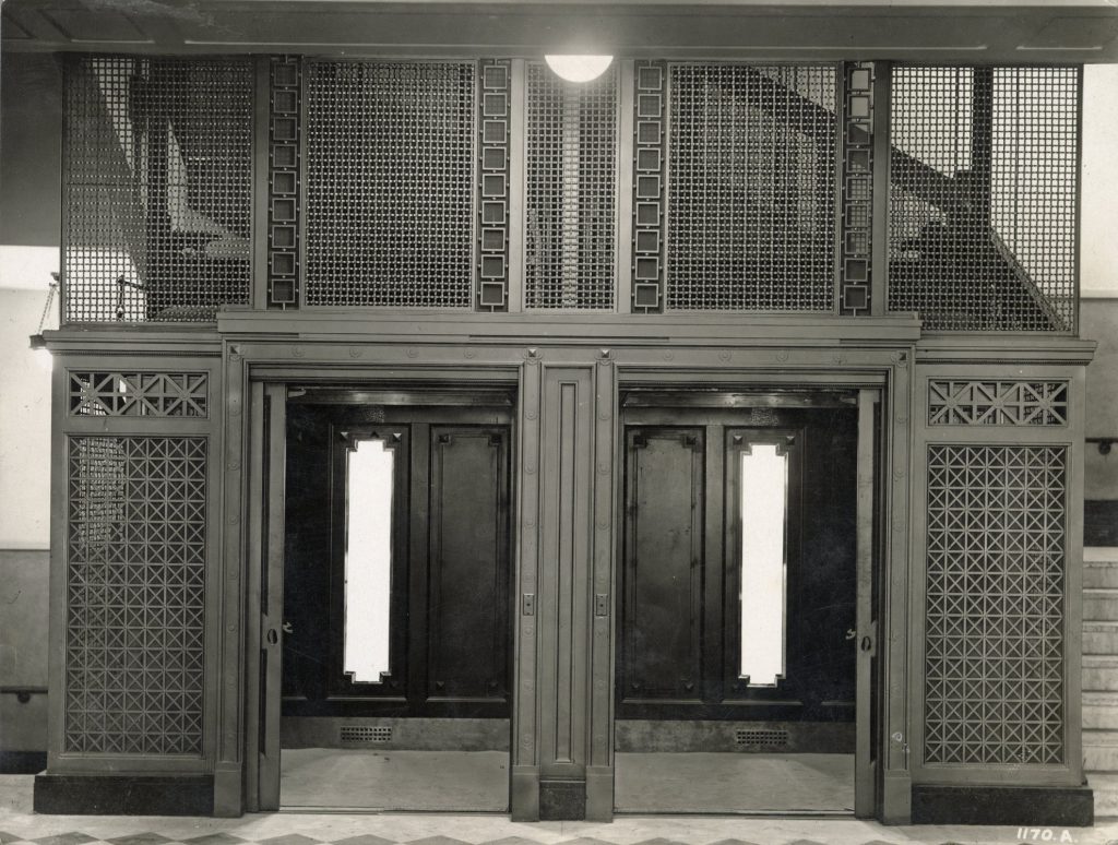 Image of the elevator shaft in Melbourne Town Hall