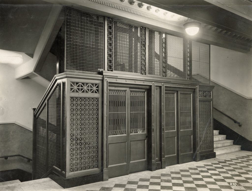 Image of the elevator shaft in Melbourne Town Hall