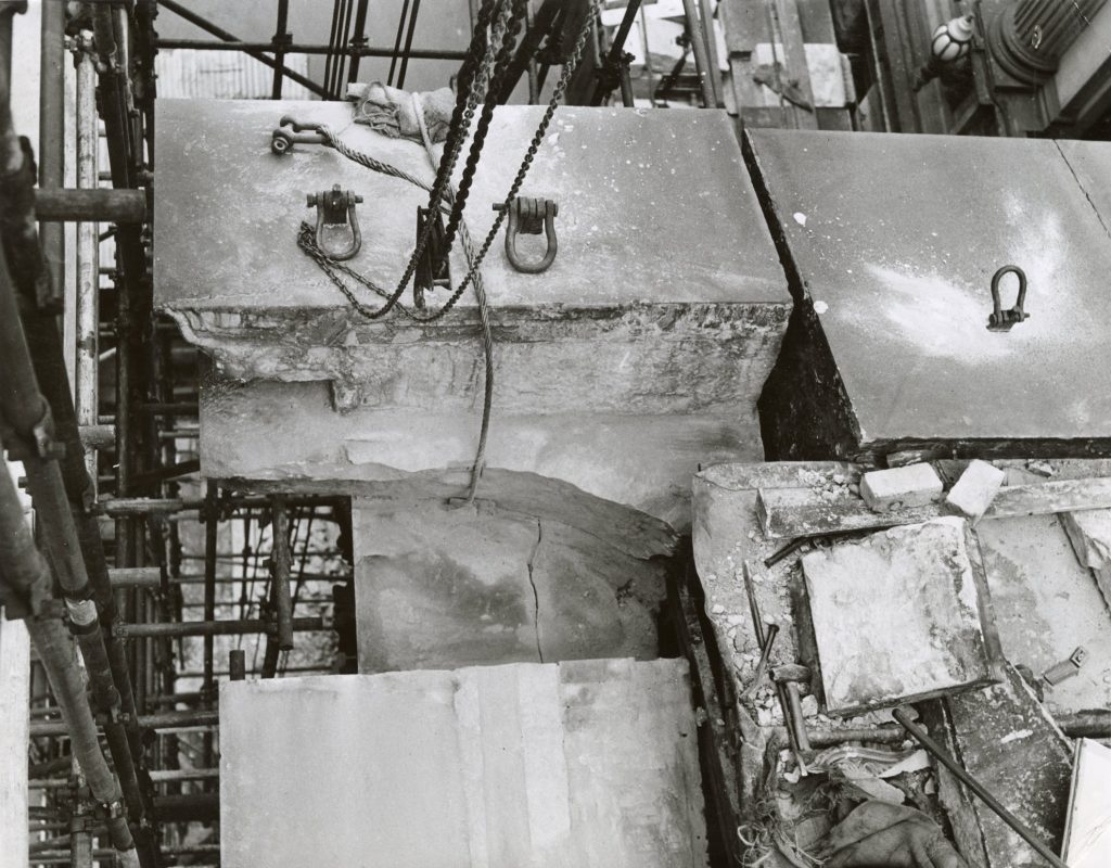 Image showing renewal of the stonework on the Melbourne Town Hall portico