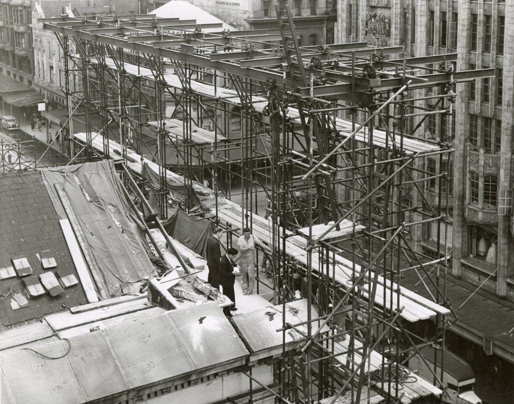 Image showing renewal of the stonework on the Melbourne Town Hall portico