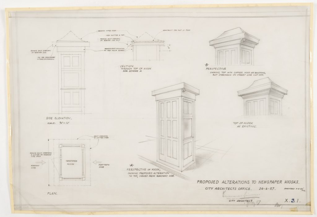 Proposed alteration to newspaper kiosk