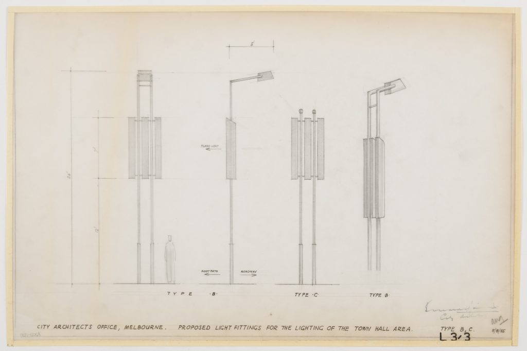 Proposed light fittings for Town Hall area