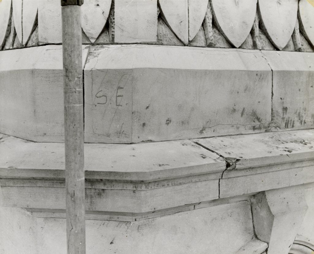 Image showing restoration of the stonework of Melbourne Town Hall