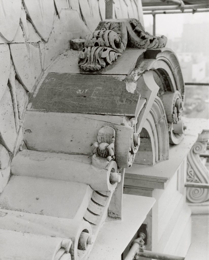 Image showing restoration of the stonework of Melbourne Town Hall