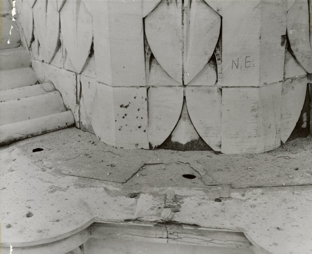 Image showing restoration of the stonework of Melbourne Town Hall