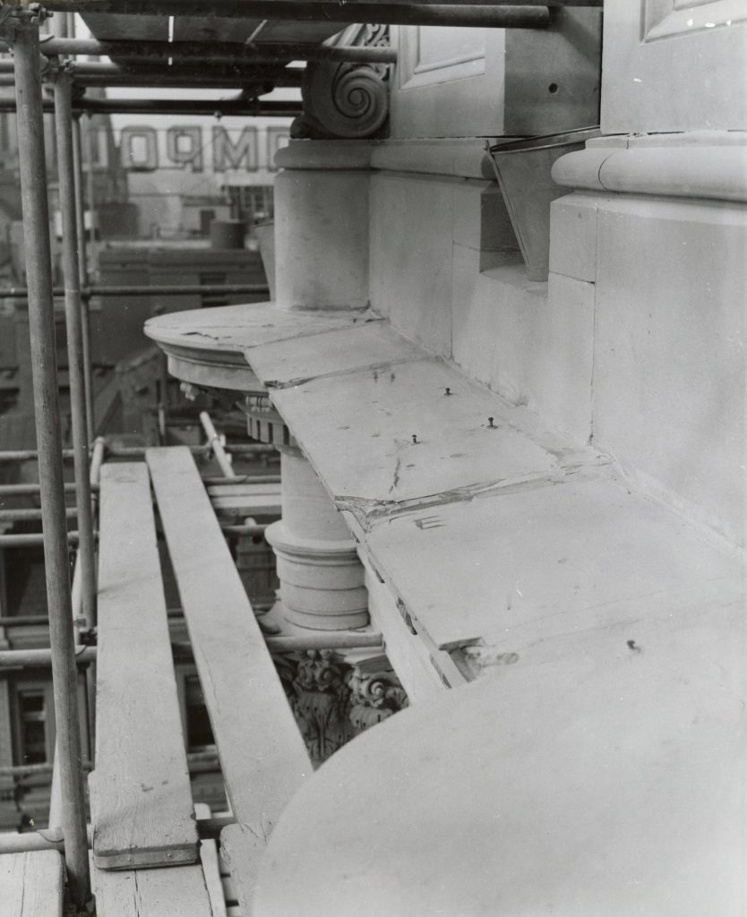 Image showing restoration of the stonework of Melbourne Town Hall