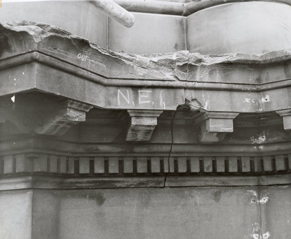 Image showing restoration of the stonework of Melbourne Town Hall