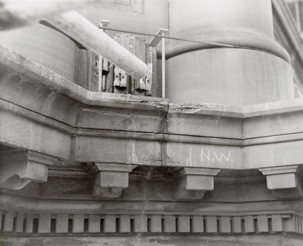 Image showing restoration of the stonework of Melbourne Town Hall