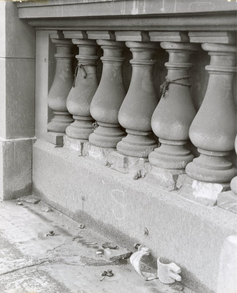 Image showing restoration of the stonework of Melbourne Town Hall