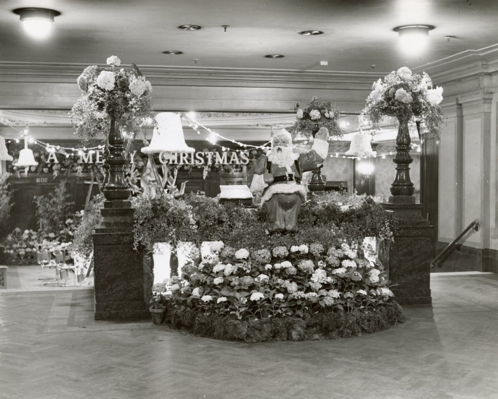 Image showing Christmas decorations inside Melbourne Town Hall
