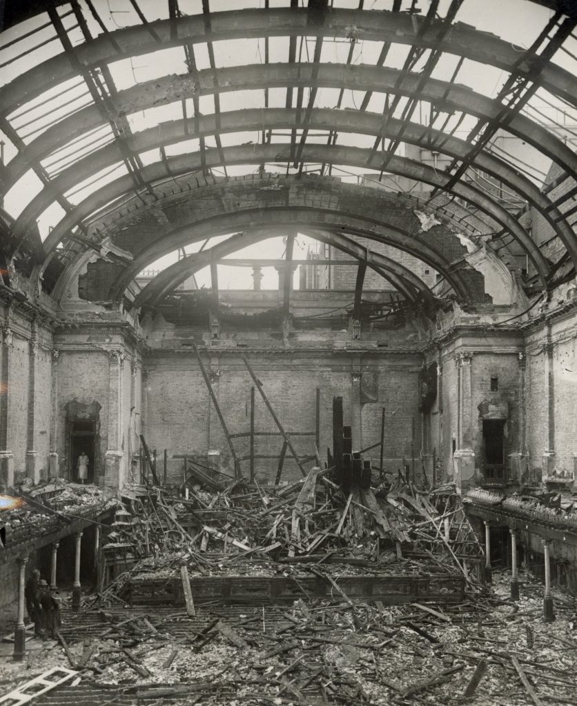 Image showing fire damage to Melbourne Town Hall