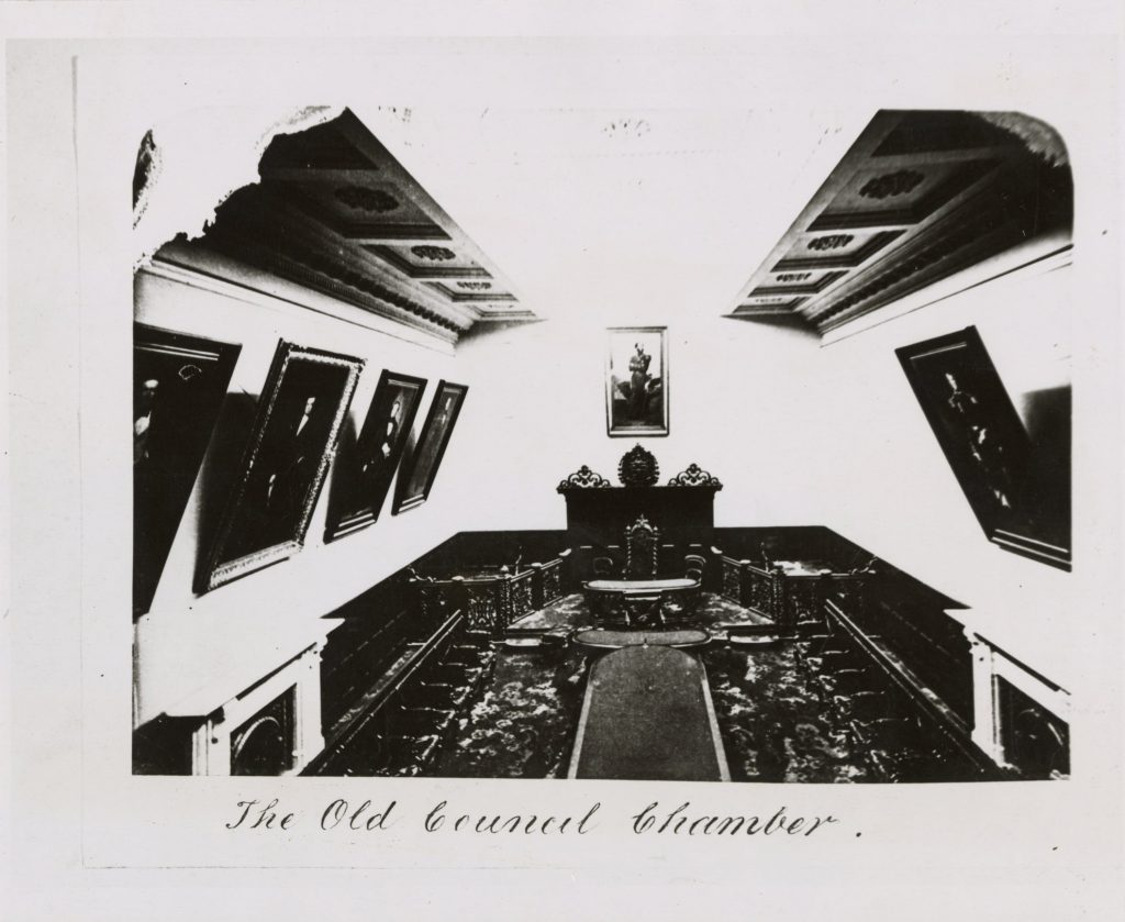 Image of the original council chamber of Melbourne Town Hall
