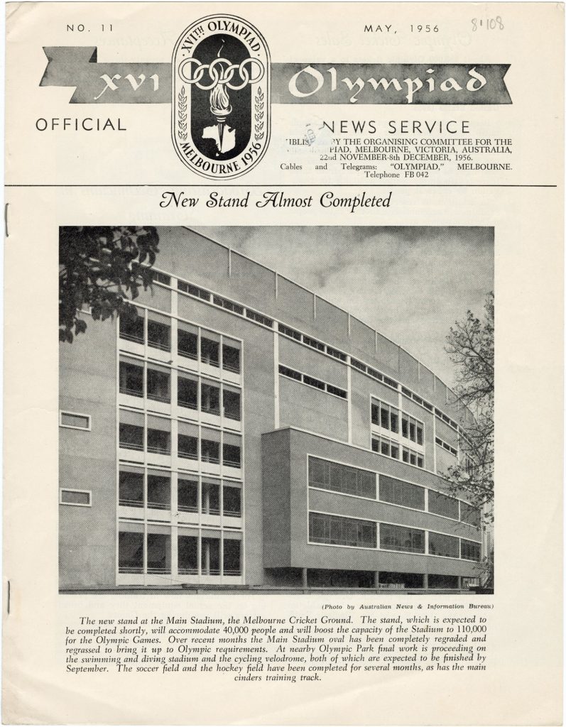 May 1956 issue of the XVI Olympiad newspaper