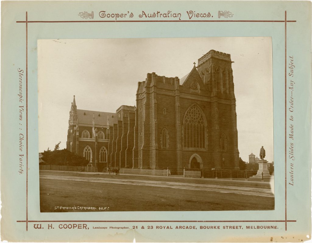 Image showing St Patrick’s Cathedral under construction