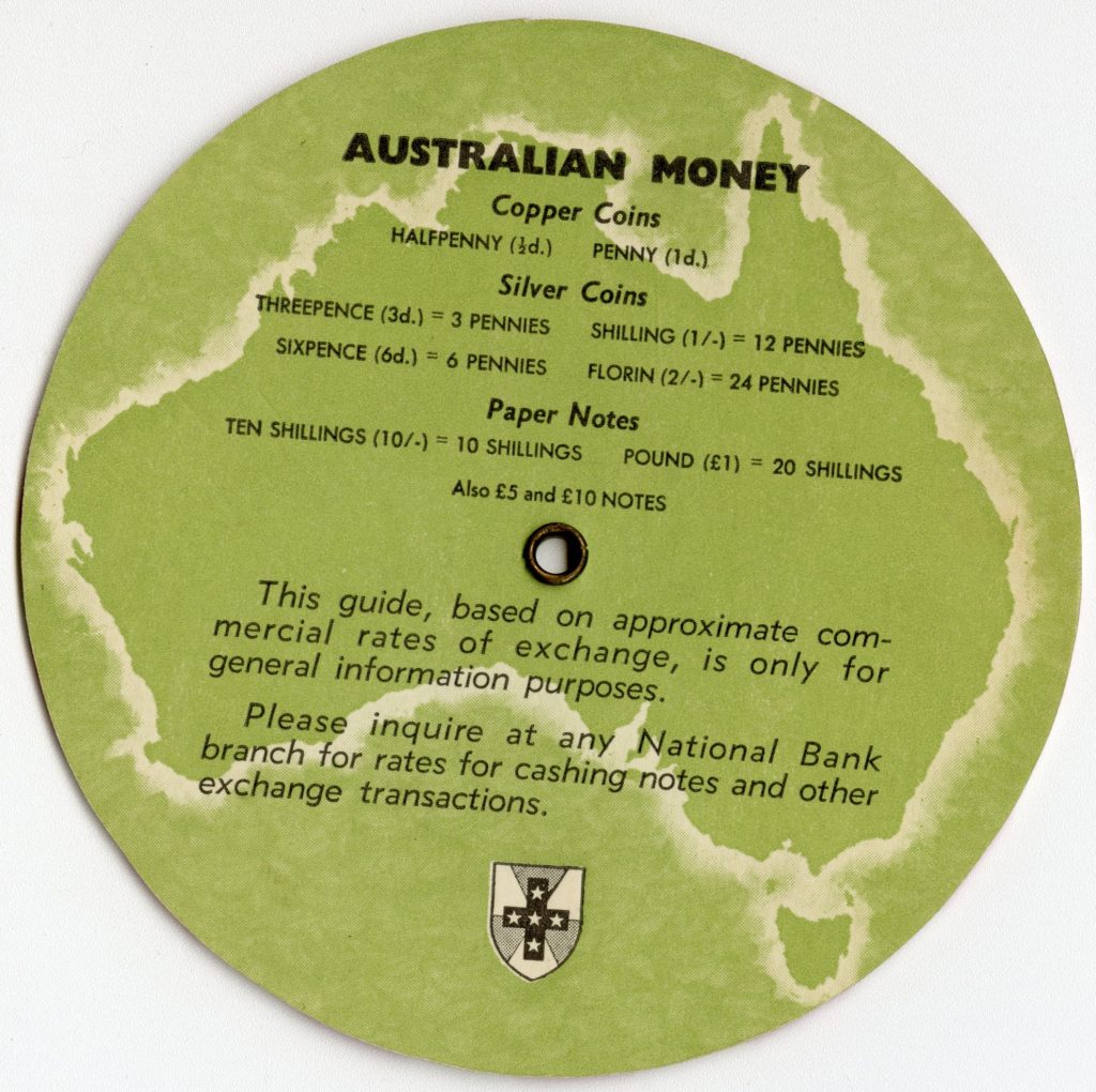 Currency guide wheel, produced for the 1956 Olympic Games image 1734375-2