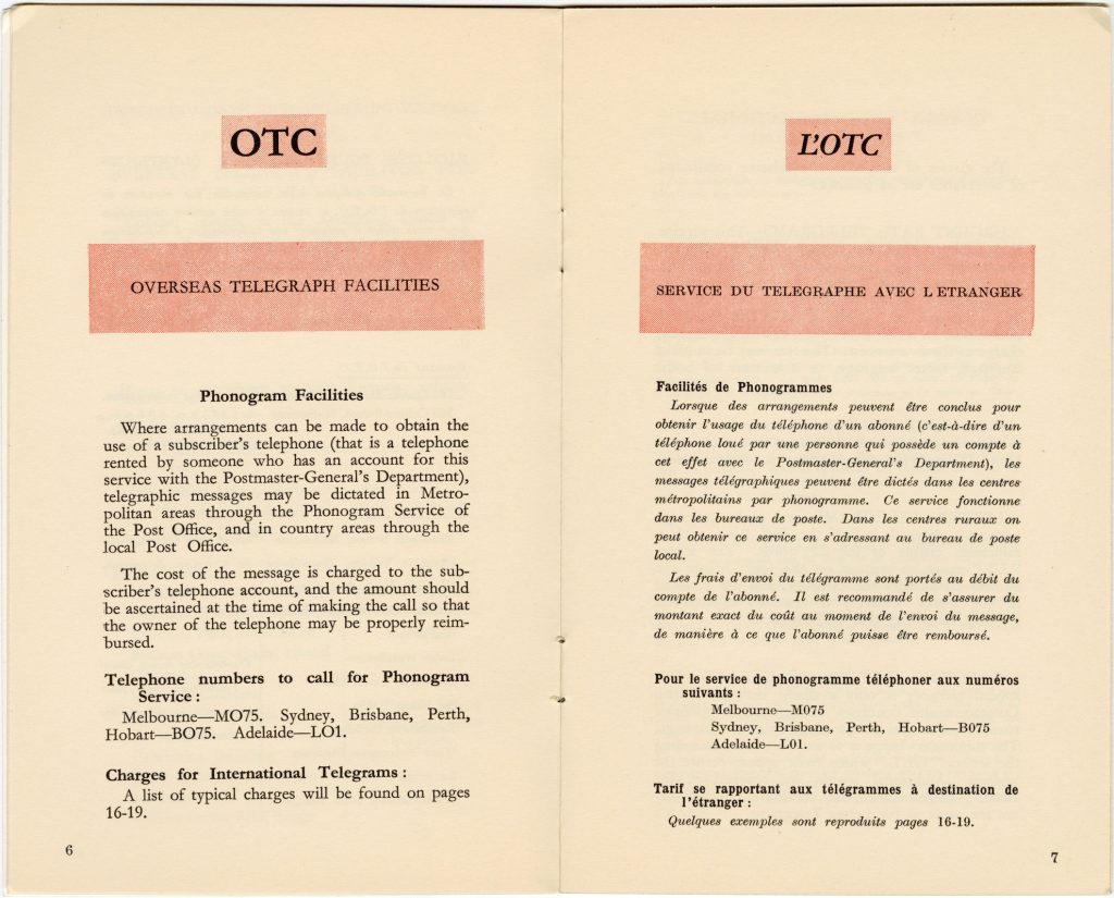 Telecommunications guide, produced for the 1956 Olympic Games image 1734381-5