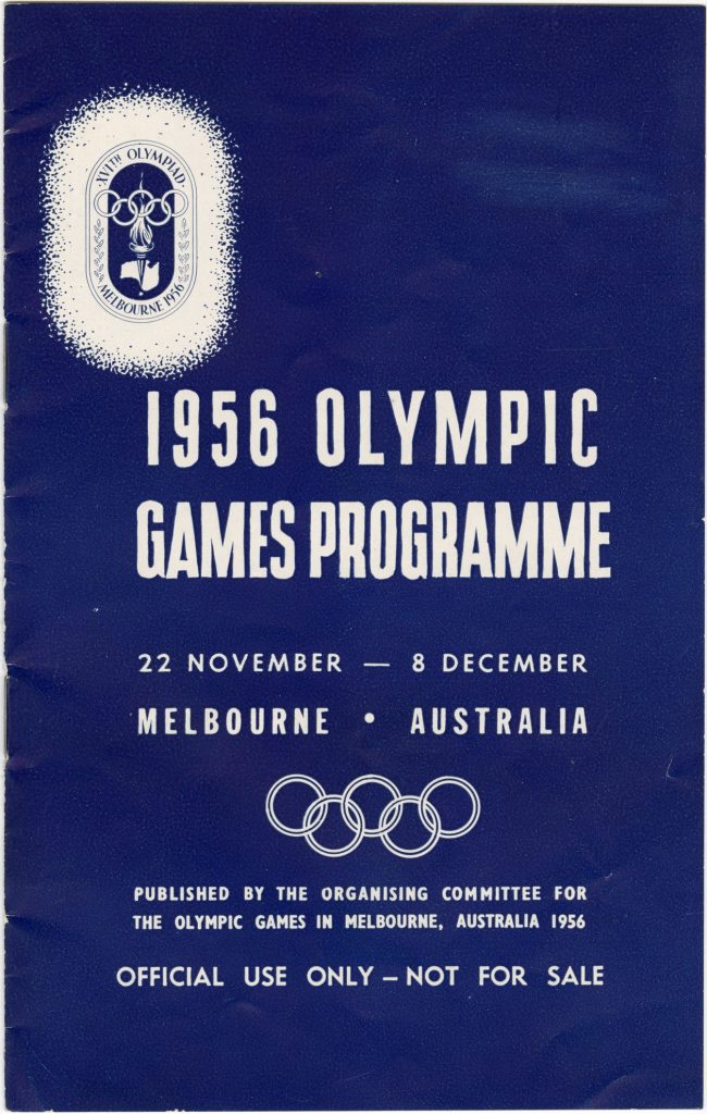 Programme for the 1956 Olympic Games