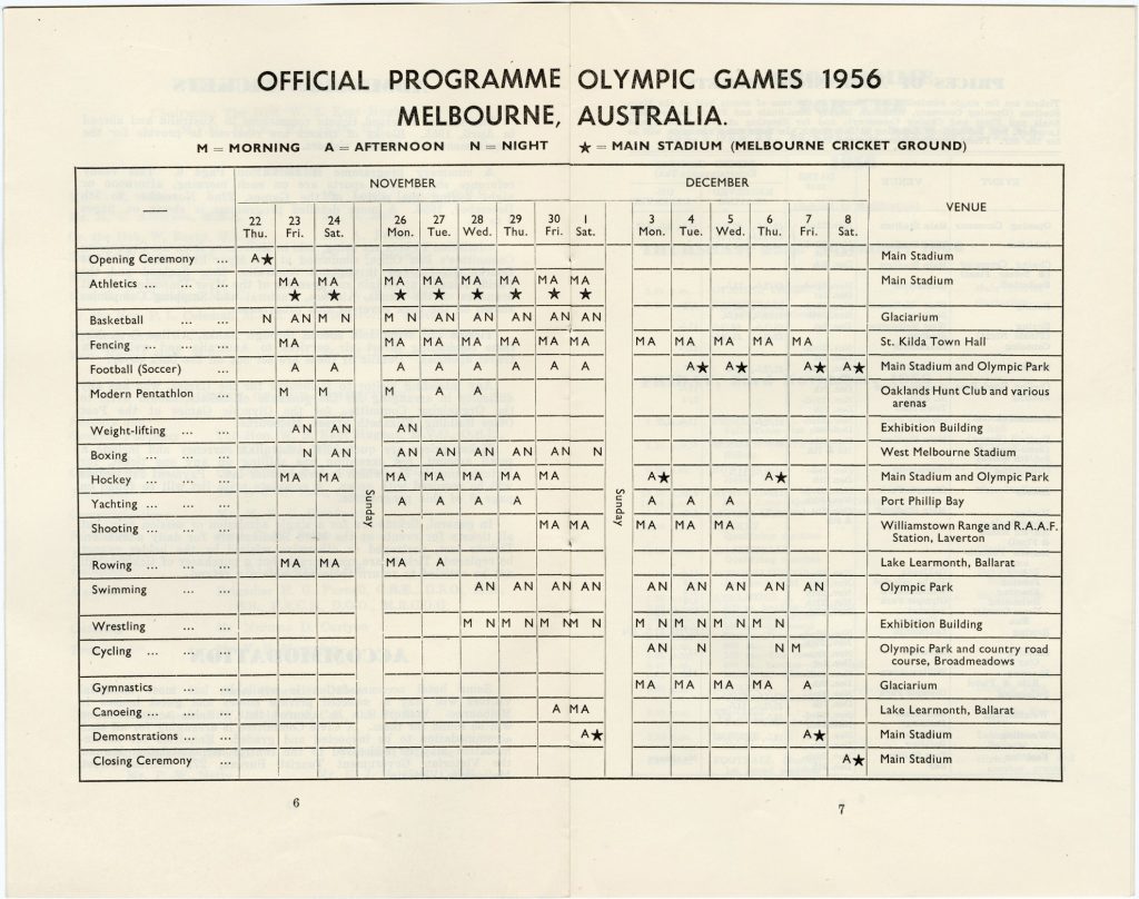 Programme for the 1956 Olympic Games image 1734383-4
