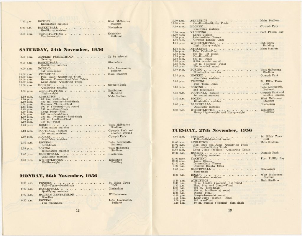 Programme for the 1956 Olympic Games image 1734383-7