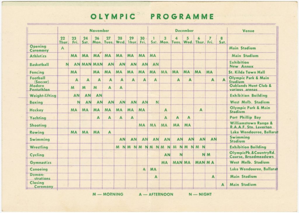 Olympic Programme image 1734387-2